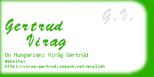 gertrud virag business card