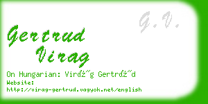 gertrud virag business card